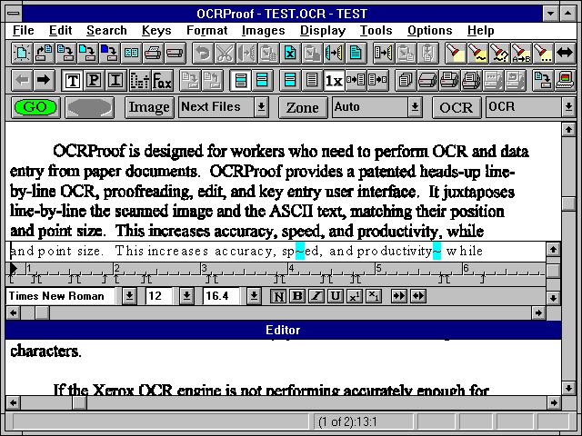 OCRProof Screen Shot